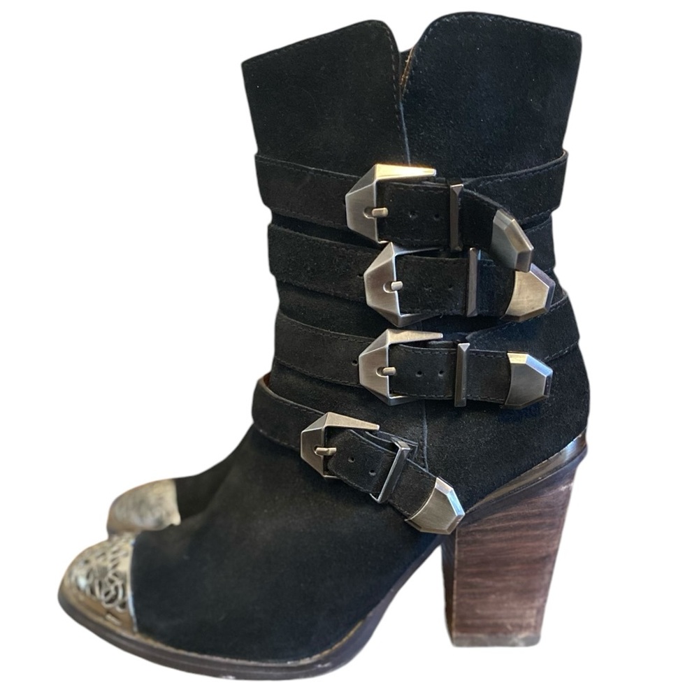 Authentic Free People High Heeled Boots Attached - Picture 2 of 7